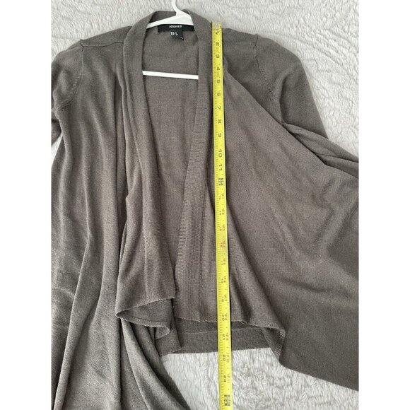 Forever 21 Gray Knit Open Front Waterfall Women's Cardigan Sweater Shawl Sz S - Picture 5 of 6